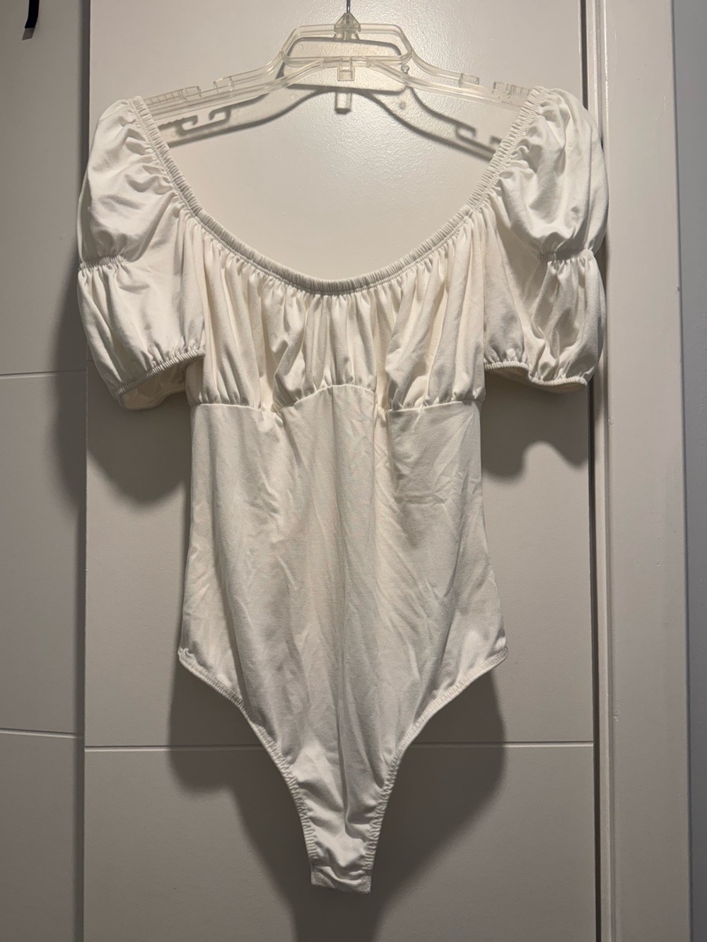 Juniper Blue White Puff Sleeve Bodysuit - from South Moon Under